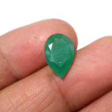 Beautiful Zambian Emerald Faceted Pear Shape 4.20 Crt Emerald Loose Gemstone picture