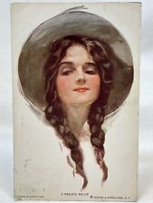 Artist Harrison Fisher | A Prairie Belle | Painting Of Woman In Hat | Reinthal picture