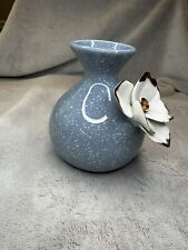 blue round ceramic vase vintage picture