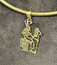 Marvelous falcon God Horus holding a stick with the Ankh key as an Amulet picture