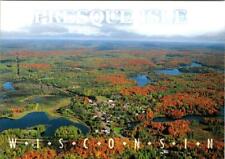 Presque Isle WI Wisconsin TOWN & HOMES Bird's Eye View VILAS COUNTY 4X6 Postcard picture