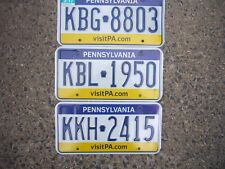 Bulk Lot of 3 Pennsylvania VisitPA License Plate Plates Visit PA Lot - KBL-1950 picture