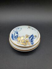 Limoges Castel Hummelwerk trinket box porcelain France gold blue floral  picture