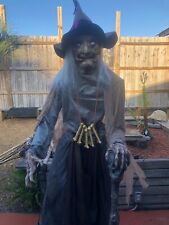 ATANIMATED CRONE WITCH w SERVO MOTOR & LED  EYES. THE RAREST OF PROPS RIGHT NOW. picture