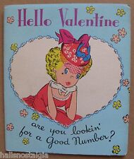 1952 Valentine's Day Card - Has Rotary Telephone with spinning dial  picture