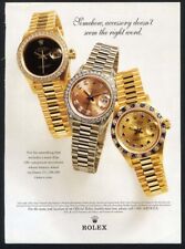 ROLEX OYSTER Perpetuals 1998 Magazine Ad LADY DATEJUST Diamonds and Sapphires picture