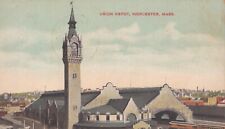Postcard - Railroad - Union Depot - Worcester, Mass - Posted: 1912 picture