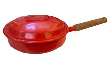 Vintage Arabia Of Finland Vintage Red Enameled Large Pan With Lid picture