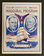 1937 OFFICIAL INAUGURAL PROGRAM Franklin ROOSEVELT & John GARNER, 2nd term picture