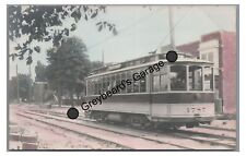 RPPC Hamilton Avenue Trolley DETROIT MI Michigan Vintage Real Photo Postcard picture