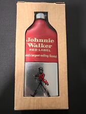 Vintage Johnnie Walker Red Label Glass & Metal Pocket Flask~Made in England picture
