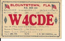 QSL  1935 Blountstown Florida     radio card picture