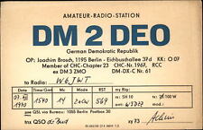 QSL radio card DM2DEO 1970 Berlin City Berlin Germany Joachim Brosch picture