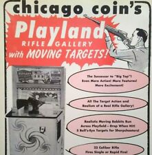 Playland Arcade Flyer Original 1959 NOS Chicago Coin Moving Target Game Artwork picture