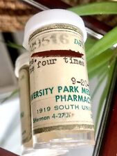 A 1955 Empty Vintage Prescription Medicine Rx Pill Bottle Univ. Park Denver CO picture