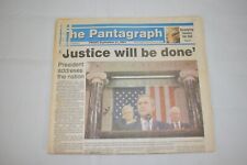 The Pantagraph September 21, 2001 9/11 Vintage Newspaper George Bush picture