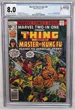 MARVEL TWO-in-ONE #29 CGC 8.0 The Thing and Master of Kung Fu Marvel Comics picture