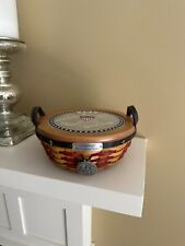 Longaberger 2005 Inaugural Basket with Lid Liner Protector & Tie On Patriotic picture