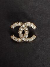 1 Chanel Shank Button, 18mm, Pearl & Gold Designer Button picture