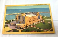 Municipal Auditorium Long Beach CA Postcard Souvenir Unposted Linen Aerial View picture