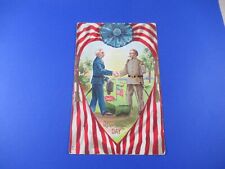 DECORATION DAY POSTCARD AMERICAN FLAG BORDER UNION NORTH SOUTH ONE ARM SOLDIER picture