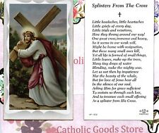 Jesus Carrying the Cross -  Splinters from the Cross - Paperstock Holy Card picture