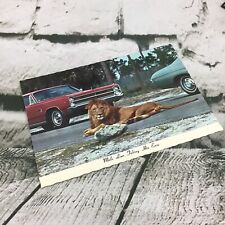 Vintage Postcard Lion Country Safari Florida Animal Car Photo Collectible Travel picture