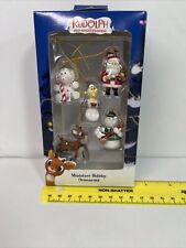 RUDOLPHS The Red Nose Reindeer Miniature Holiday Ornaments By Enesco Vtg. picture
