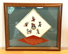 VINTAGE 1996 DISNEYANA MICKEY THROUGH THE YEARS COMMEMORATIVE FRAMED 6 PIN SET picture