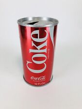 Vintage Coca-Cola Metallic Red Juice Tab Straight Steel Top Opened Soda Pop Can picture