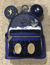 Disney Loungefly Peter Pan Parks Mini Backpack Mickey Mouse Main Attraction NWT picture