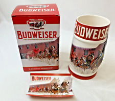 2018 Budweiser Clydesdales A Holiday Tradition Holiday Stein Box w/COA NM picture