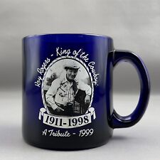 Roy Rogers King Of The Cowboys Coffee Mug Tribute 1999 Cowboy Cup 1911-1998 Blue picture