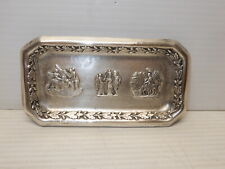 ANTIQUE WEDGWOOD SILVER/COPPER PLATED JASPERWARE TRINKET TRAY CIRCA 1891-2 picture