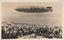 Vintage RPPC Aerial View US Navy Blimp Real Photo Postcard Zeppelin Airship picture