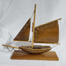 Vintage wooden sail boat table /shelf decor 11