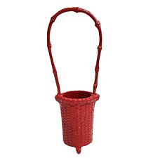 Vintage Red Cast Iron Basket 10.75
