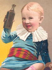 1880s Burdock Blood Bitters Quack Medicine CT Hemenway Baby & Bottle F145 picture