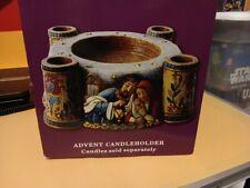 Nativity Scene Advent 4 Candle Holder Christian Christmas picture