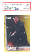 2023 Star Wars Chrome DARTH MAUL Gold Refractor #24 /50 PSA 9 MINT picture