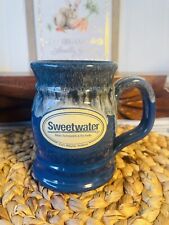 Deneen Pottery Mug Sweetwater Music Fort Wayne Indiana Blue Drip Glaze 18 oz. picture