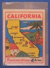 Vintage California Summertime-all the time Decal sealed in original glasine B6S1 picture