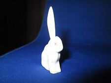 Herend Hungary Figurine Albino White Rabbit One Ear Up one Down Lop 3 1/4