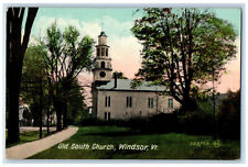 1915 Old South Church Street Trees View Windsor Vermont VT, Hanover NH Postcard picture