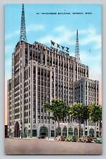 Maccabees Building WXYZ Radio Station Tower Detroit Michigan P572 picture
