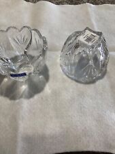 2 ,Vintage MARQUIS by WATERFORD Sweet Memories Heart Shaped Bowls Votive Holders picture