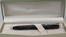 Levenger True Writer Core Raven Black Swirl & Chrome Ballpoint Pen - New picture