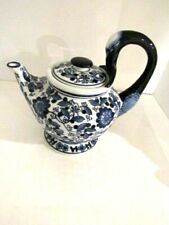 Vintage Rare Seymour Mann Blue & White Swann Handle Teapot picture