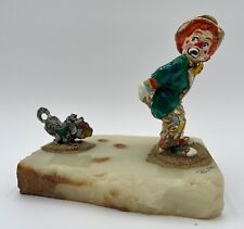 1986 Ron Lee Metal and Marble figurine Clown and Dog picture