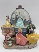 Rare Cinderella Disney Princesses Musical Snow Globe Ariel Snow White Belle Read picture